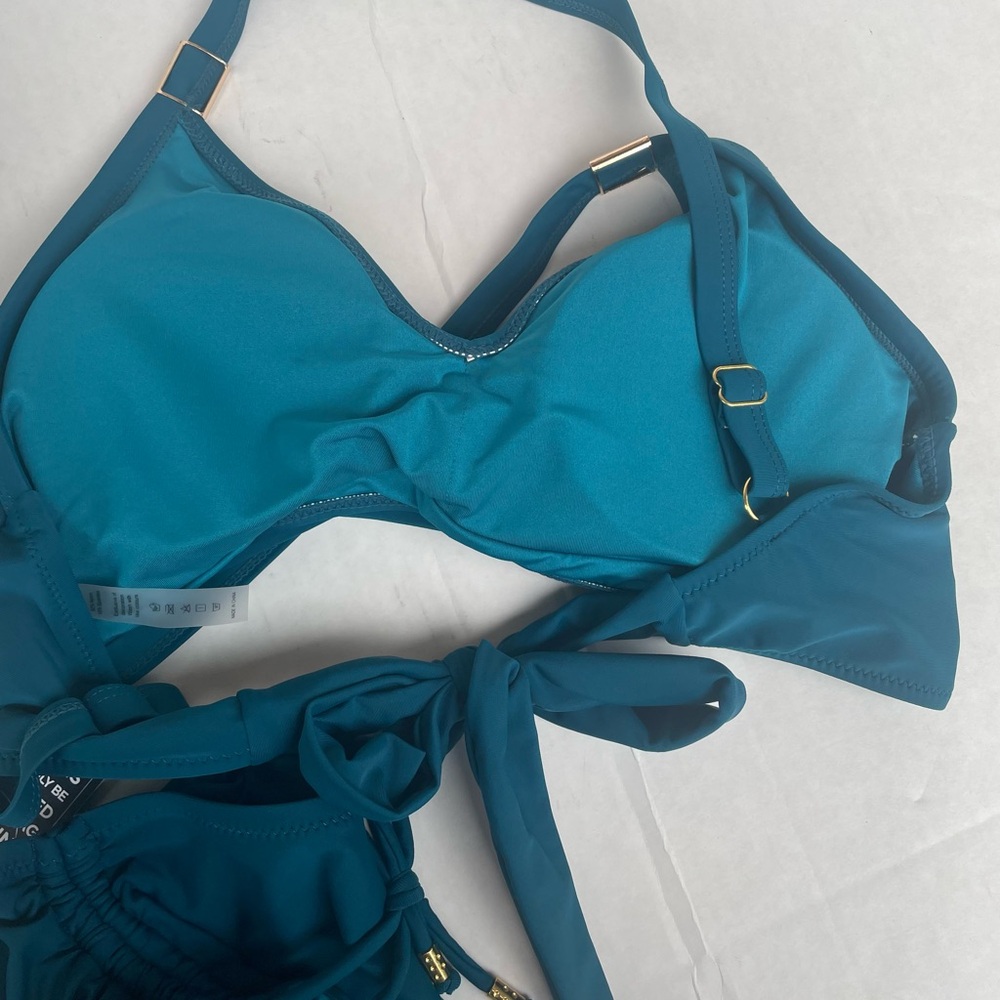 Teal High-Waisted Bikini Set - Picture 5 of 6